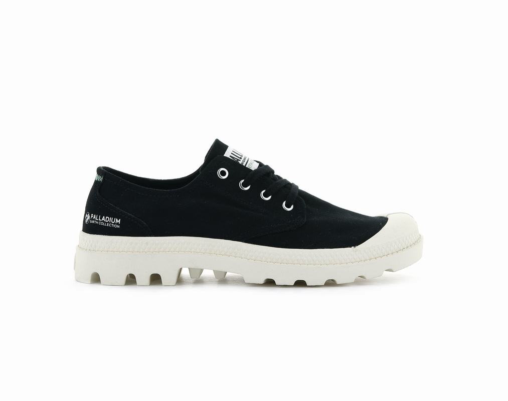 Palladium Pampa Oxford Organic Ii Mens Shoes Black Australia [MYZBCR-658]